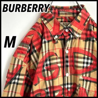 バーバリー(BURBERRY)の【入手困難】BURBERRY グラフィックプリントヴィンテージチェックシャツ　M(シャツ)