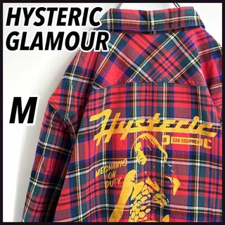 ヒステリックグラマー(HYSTERIC GLAMOUR)の【即完売モデル】ヒステリックグラマー★ヒスガール　プリントチェックシャツ　M(シャツ)