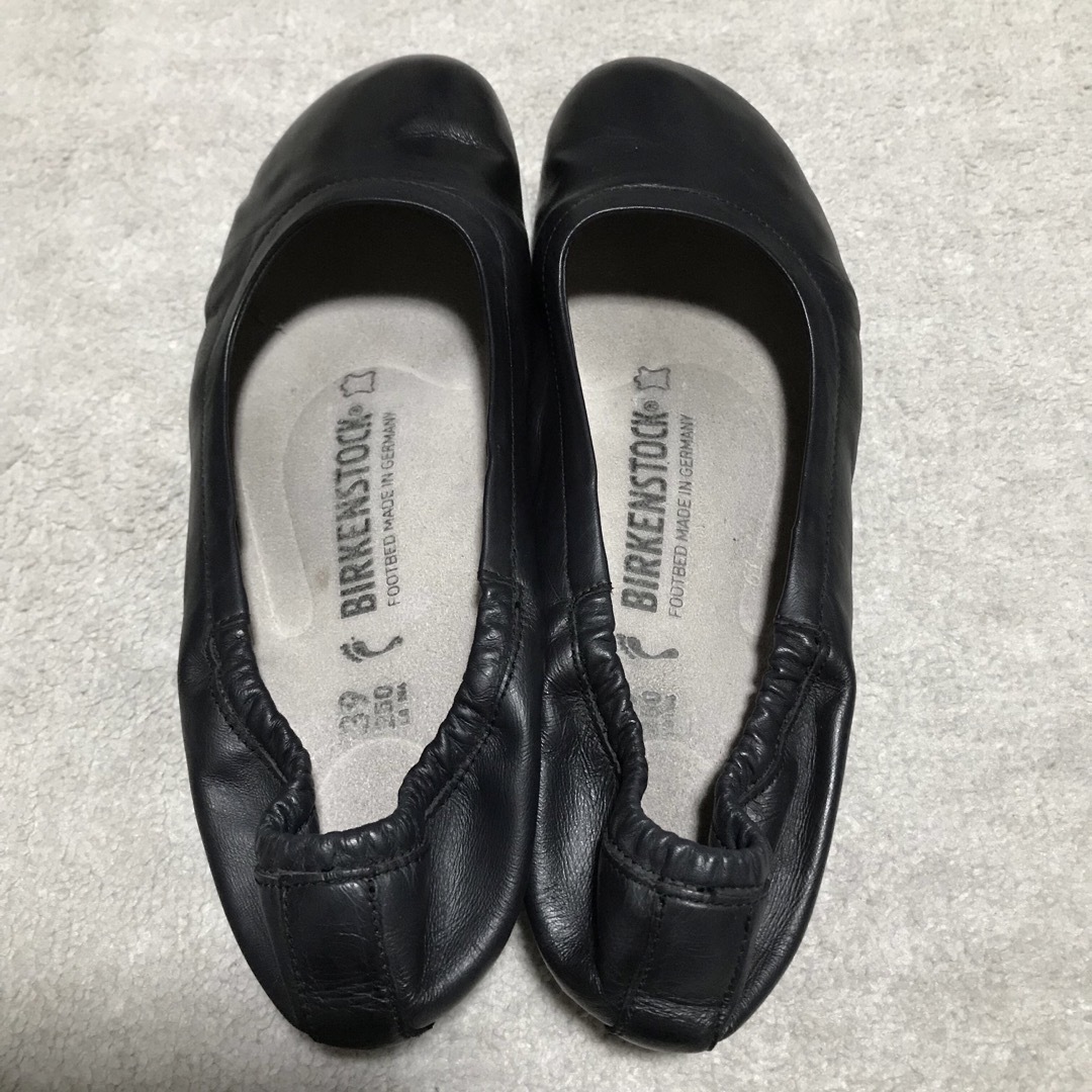 BIRKENSTOCK(ビルケンシュトック)の25【ビルケンシュトック】本革フラットシューズ黒 レディースの靴/シューズ(ローファー/革靴)の商品写真