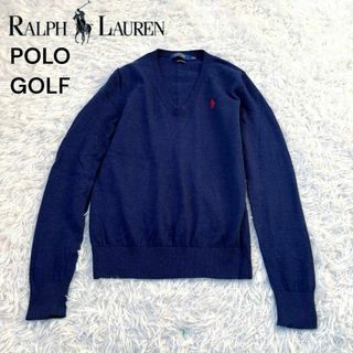 ポロラルフローレン(POLO RALPH LAUREN)のラルフローレン　ポロ　ゴルフ　Vネック　ニット　セーター　ネイビー(その他)