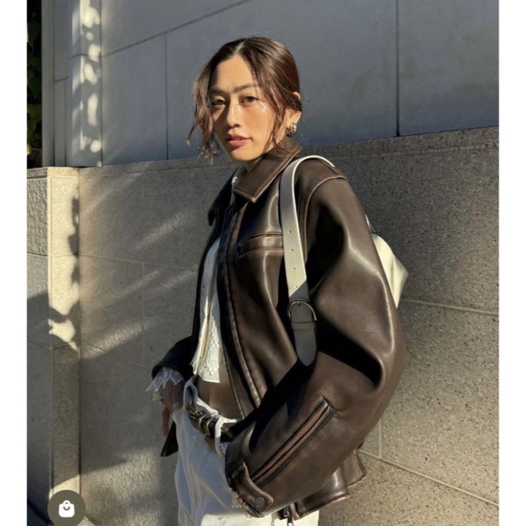 SLY - MICHIXSLY F/LEATHER ジャケット♡ブラウンの通販 by n&k SLY - MICHIXSLY F/LEATHER ジャケット♡ブラウンの通販 by n&k