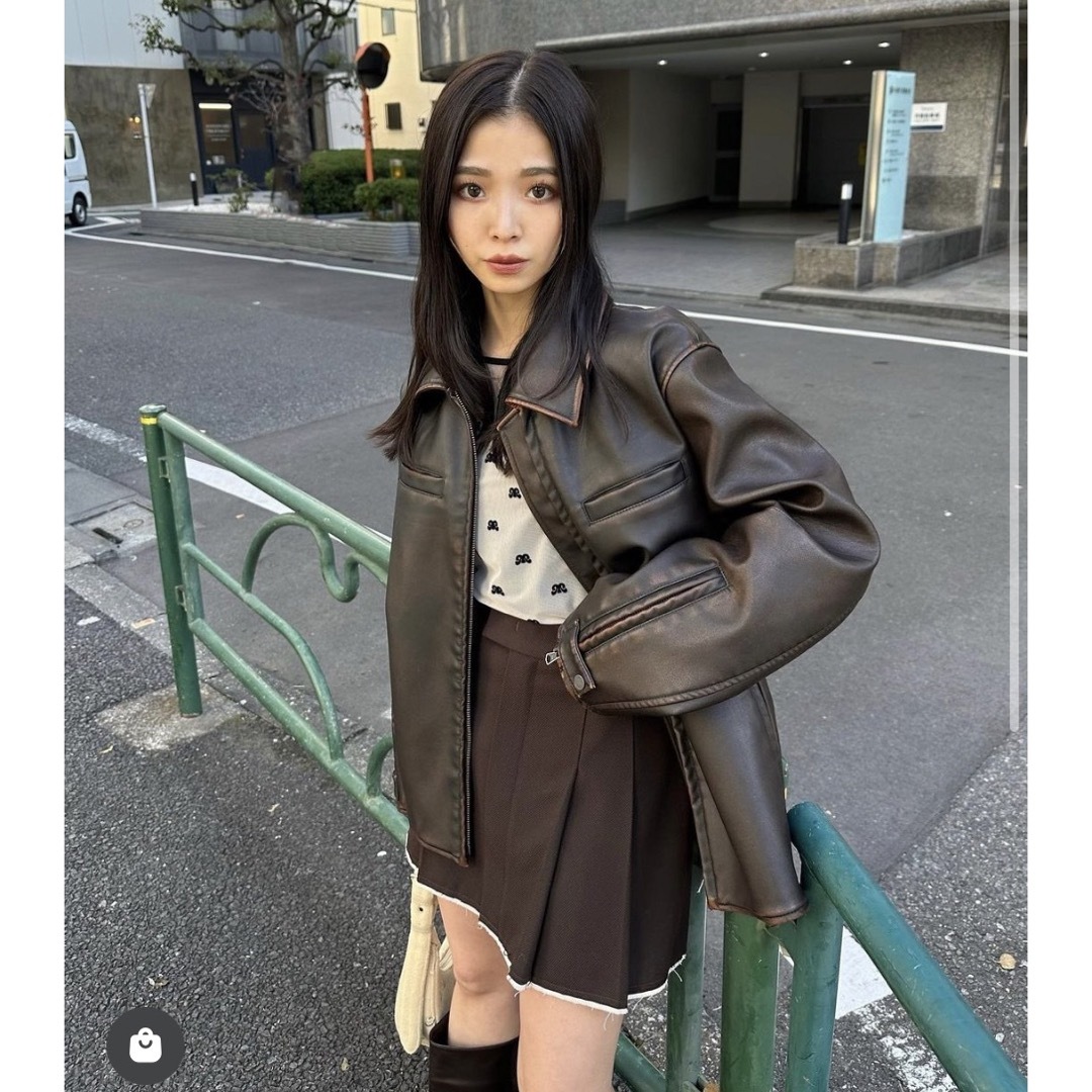 SLY - MICHIXSLY F/LEATHER ジャケット♡ブラウンの通販 by n&k SLY - MICHIXSLY F/LEATHER ジャケット♡ブラウンの通販 by n&k