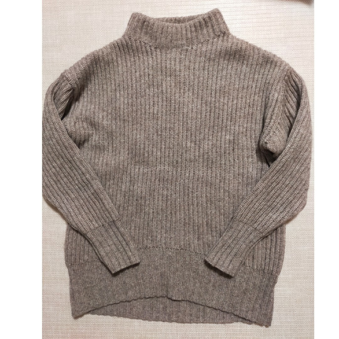 MUJI (無印良品)(ムジルシリョウヒン)の無印　ヤク　ニット　セーター　モックネック　ハイネックブラウン　XS〜S レディースのトップス(ニット/セーター)の商品写真