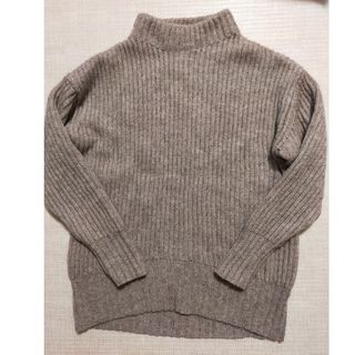 ムジルシリョウヒン(MUJI (無印良品))の無印　ヤク　ニット　セーター　モックネック　ハイネックブラウン　XS〜S(ニット/セーター)