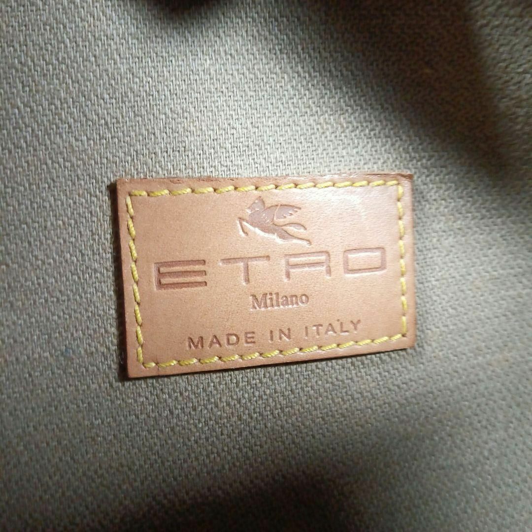 ETRO(エトロ)のH3超美品　エトロ　ミニボストンバッグ　PVCレザー　ペイズリー柄　筒型　茶系 その他のその他(その他)の商品写真