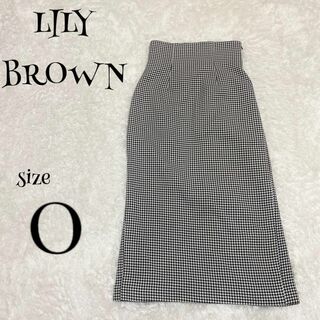 リリーブラウン(Lily Brown)のLILY BROWN リリーブラウン☆ロングスカート タイトスカート 千鳥格好(ロングスカート)