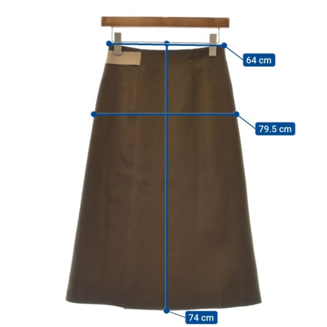 UNTITLED(アンタイトル)のUNTITLED アンタイトル ひざ丈スカート 1(S位) 茶 【古着】【中古】 レディースのスカート(ひざ丈スカート)の商品写真