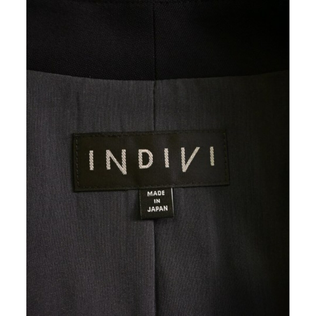 INDIVI(インディヴィ)のINDIVI インディヴィ ノーカラージャケット 38(M位) 紺 【古着】【中古】 レディースのジャケット/アウター(ノーカラージャケット)の商品写真