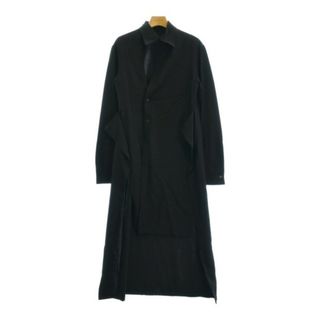 Yohji Yamamoto - YOHJI YAMAMOTO ヨウジヤマモト シャツワンピース 2(S位) 黒 【古着】【中古】