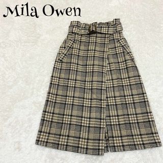 Mila Owen - Mila Owen ミラオーウェン ☆ ウールスカート チェック柄スカート