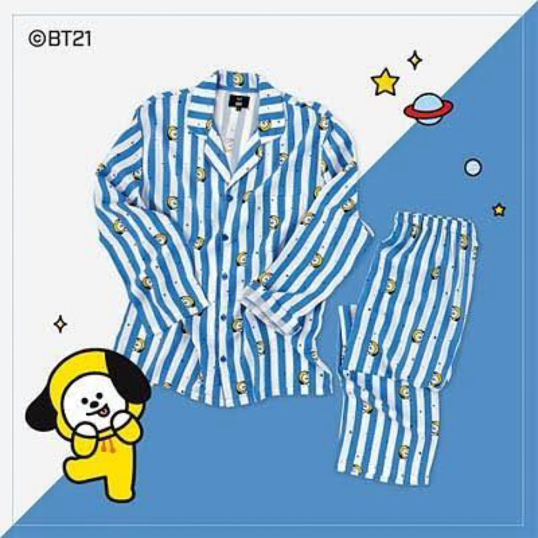 BT21(ビーティーイシビル)の公式 BT21 CHIMMY 半袖 長袖 パジャマ セット おまけ付き レディースのルームウェア/パジャマ(パジャマ)の商品写真