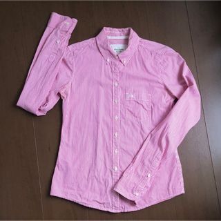 アバクロンビーアンドフィッチ(Abercrombie&Fitch)の【アバクロンビー&フィッチ】レディース　ボタンダウンシャツ　S(シャツ/ブラウス(長袖/七分))