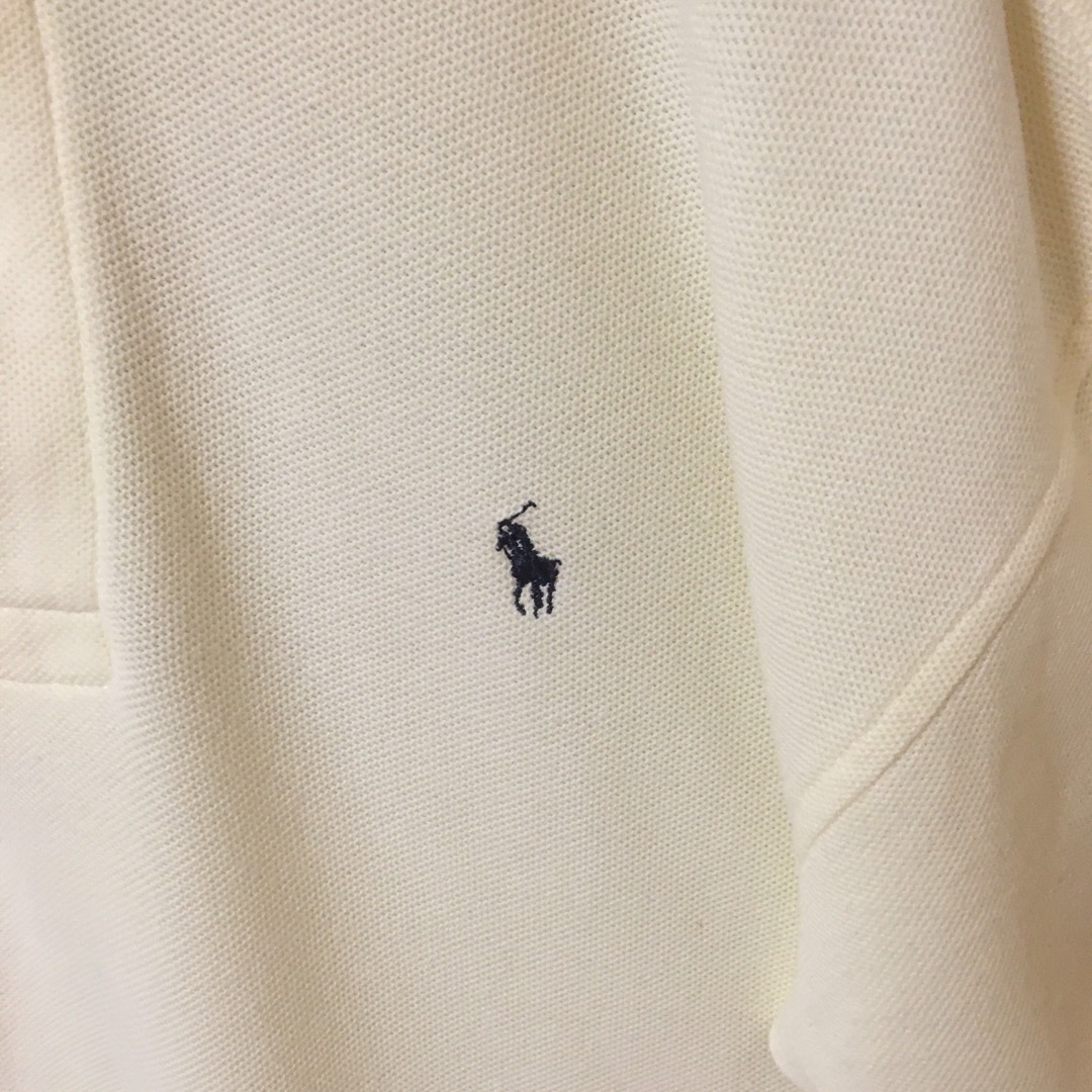 POLO RALPH LAUREN(ポロラルフローレン)の【Sサイズ】ポロ☆刺繍ロゴ　ポロシャツ　ベージュ　ヴィンテージ メンズのトップス(ポロシャツ)の商品写真