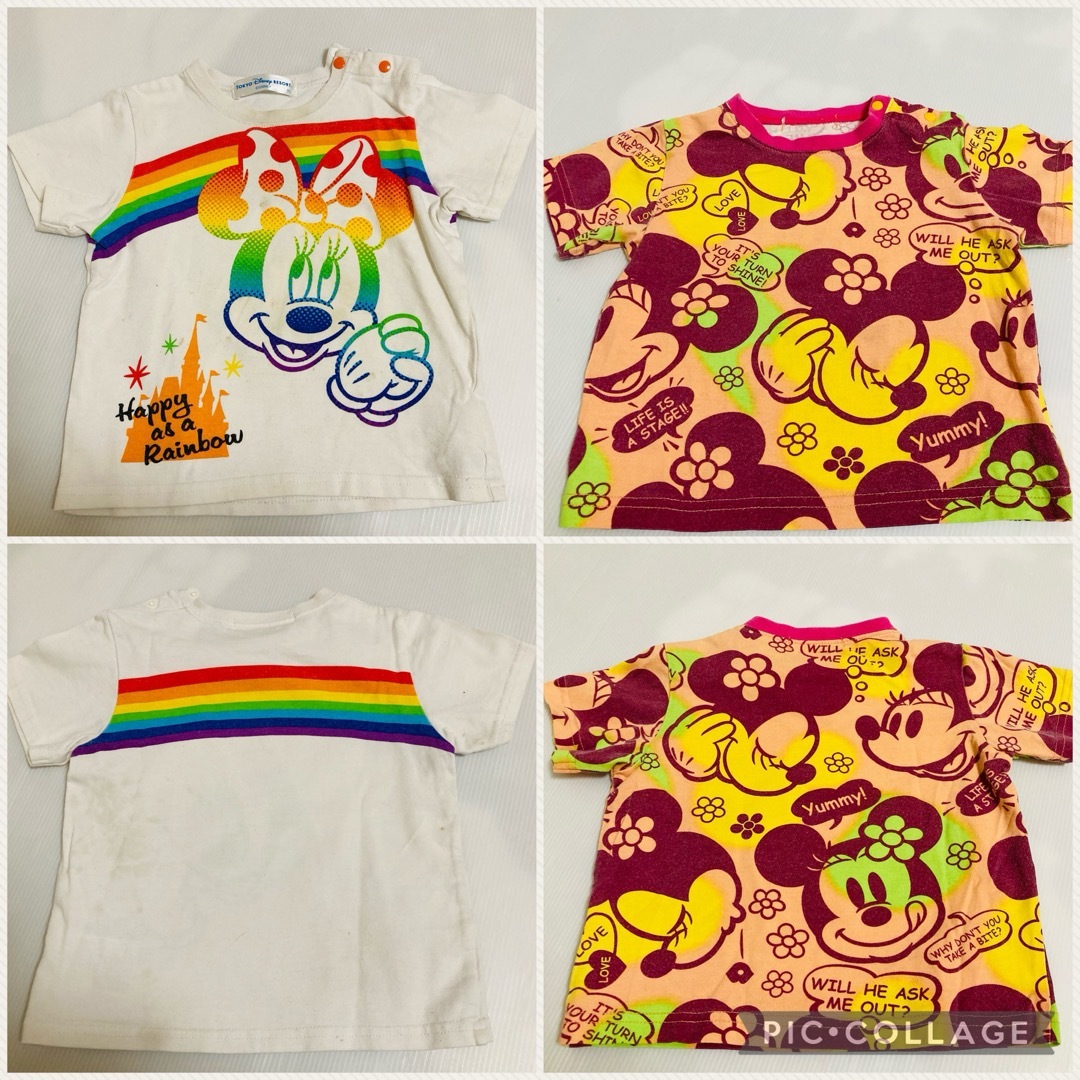 Disney(ディズニー)の【最安値5点セット・まとめ売り】花柄　半袖Tシャツ　トップス　女の子　90サイズ キッズ/ベビー/マタニティのキッズ服女の子用(90cm~)(Tシャツ/カットソー)の商品写真