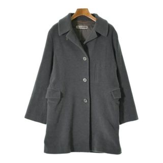 ジルサンダー(Jil Sander)のJIL SANDER ジルサンダー チェスターコート 36(XS位) グレー 【古着】【中古】(チェスターコート)