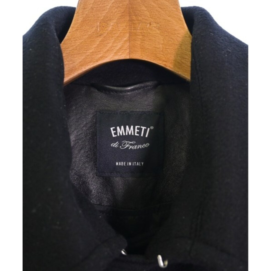 EMMETI(エンメティ)のEMMETI エンメティ ピーコート 52(XXL位) 黒 【古着】【中古】 メンズのジャケット/アウター(ピーコート)の商品写真