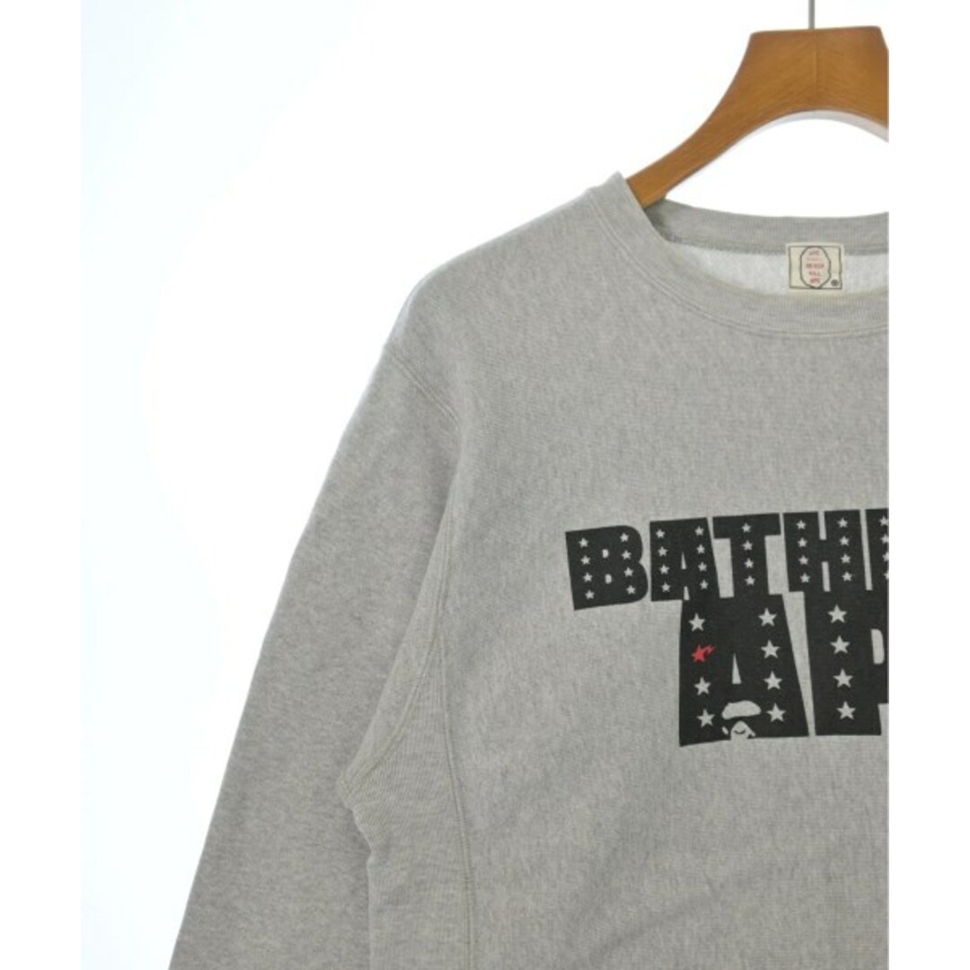 A BATHING APE(アベイシングエイプ)のA BATHING APE アベイシングエイプ スウェット -(S位) グレー 【古着】【中古】 メンズのトップス(スウェット)の商品写真