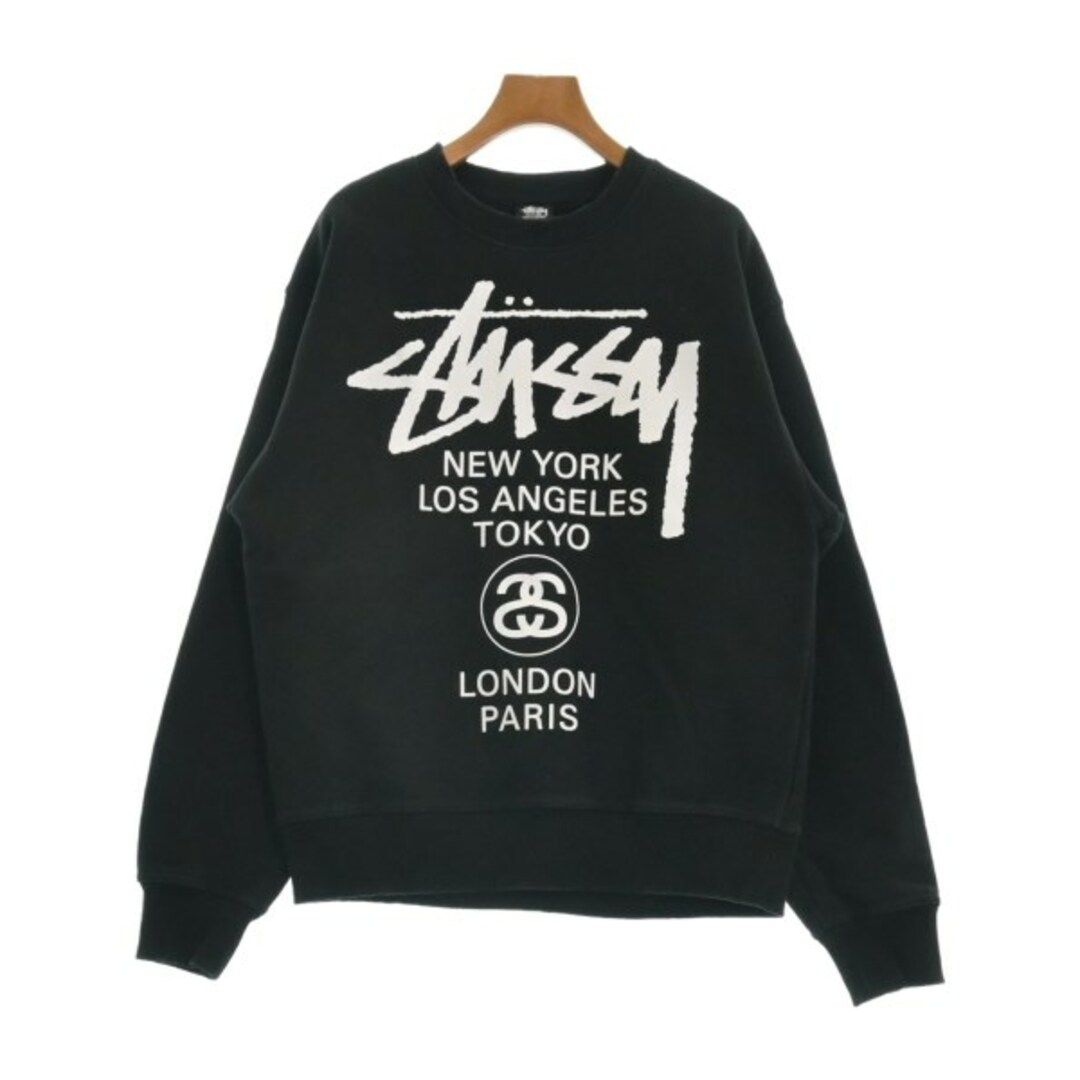 STUSSY(ステューシー)のSTUSSY ステューシー スウェット M 黒 【古着】【中古】 メンズのトップス(スウェット)の商品写真