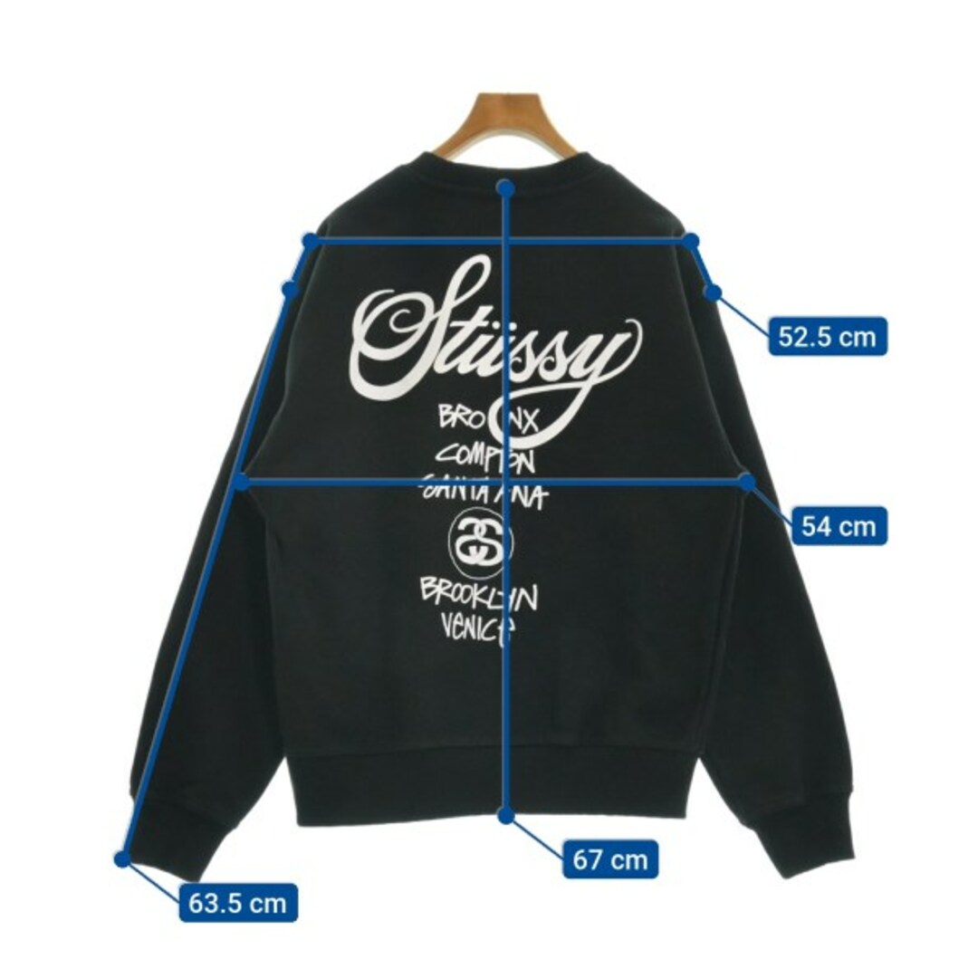 STUSSY(ステューシー)のSTUSSY ステューシー スウェット M 黒 【古着】【中古】 メンズのトップス(スウェット)の商品写真