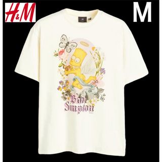 エイチアンドエム(H&M)の新品 H&M × シンプソンズ コラボ Tシャツ 天使 ディズニー M(Tシャツ/カットソー(半袖/袖なし))