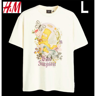 エイチアンドエム(H&M)の新品 H&M × シンプソンズ コラボ Tシャツ 天使 ディズニー L(Tシャツ/カットソー(半袖/袖なし))