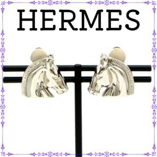 Hermes - 【 美品 】 エルメス イヤリング ホース シュバル シルバー 両耳 レディース
