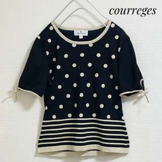 クレージュ　トップス　黒　リボン　レア　M   ニット　かわいい