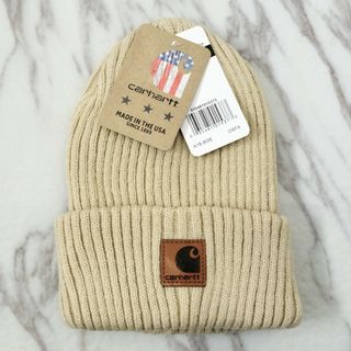 カーハート(carhartt)のmj Carhartt カーハート  ニット帽 ニットキャップ ベージュ 薄茶(ニット帽/ビーニー)