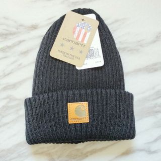 カーハート(carhartt)のwt Carhartt カーハート  ニット帽 ニットキャップ ブラック 黒　①(ニット帽/ビーニー)