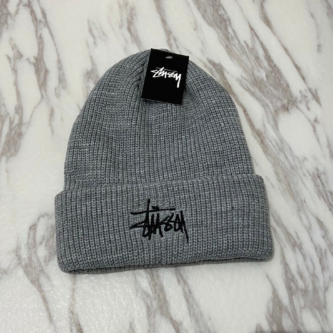 STUSSY(ステューシー)のfc Stussy ステューシー ニット帽 ②  スノーボード 　グレー レディースの帽子(ニット帽/ビーニー)の商品写真