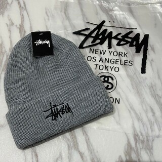 STUSSY - fc Stussy ステューシー ニット帽 ②  スノーボード 　グレー