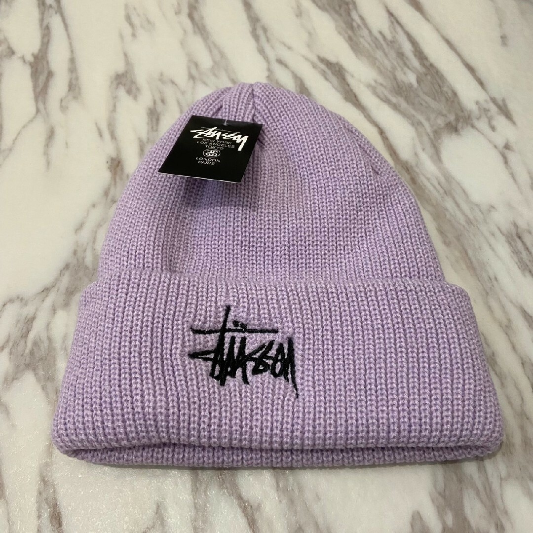 STUSSY(ステューシー)のjd Stussy ステューシー ニット帽 ② スノーボード 　 パープル メンズの帽子(ニット帽/ビーニー)の商品写真