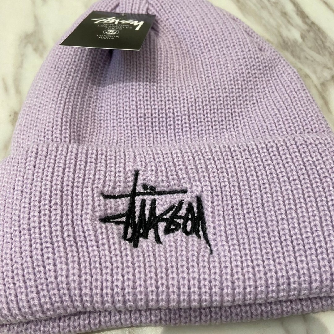 STUSSY(ステューシー)のjd Stussy ステューシー ニット帽 ② スノーボード 　 パープル メンズの帽子(ニット帽/ビーニー)の商品写真