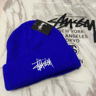 ステューシー(STUSSY)のku Stussy ステューシー ニット帽 ②  スノーボード 　ブルー(ニット帽/ビーニー)