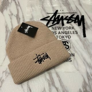 ステューシー(STUSSY)のFw Stussy ステューシー ニット帽 ② スノーボード 　 ベージュ(ニット帽/ビーニー)