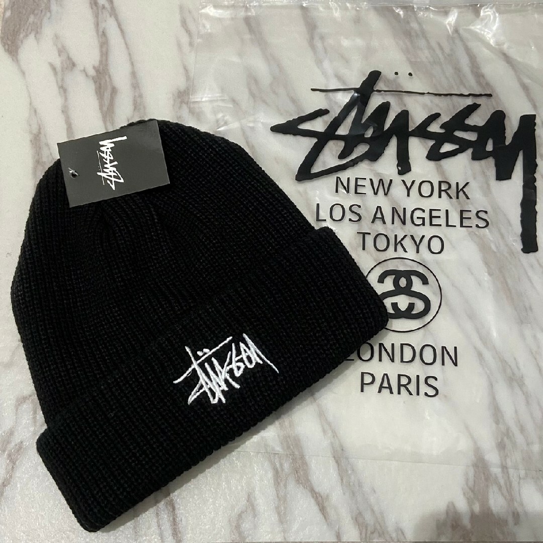 STUSSY(ステューシー)のgx Stussy ステューシー ニット帽 ②  スノーボード 　黒 レディースの帽子(ニット帽/ビーニー)の商品写真