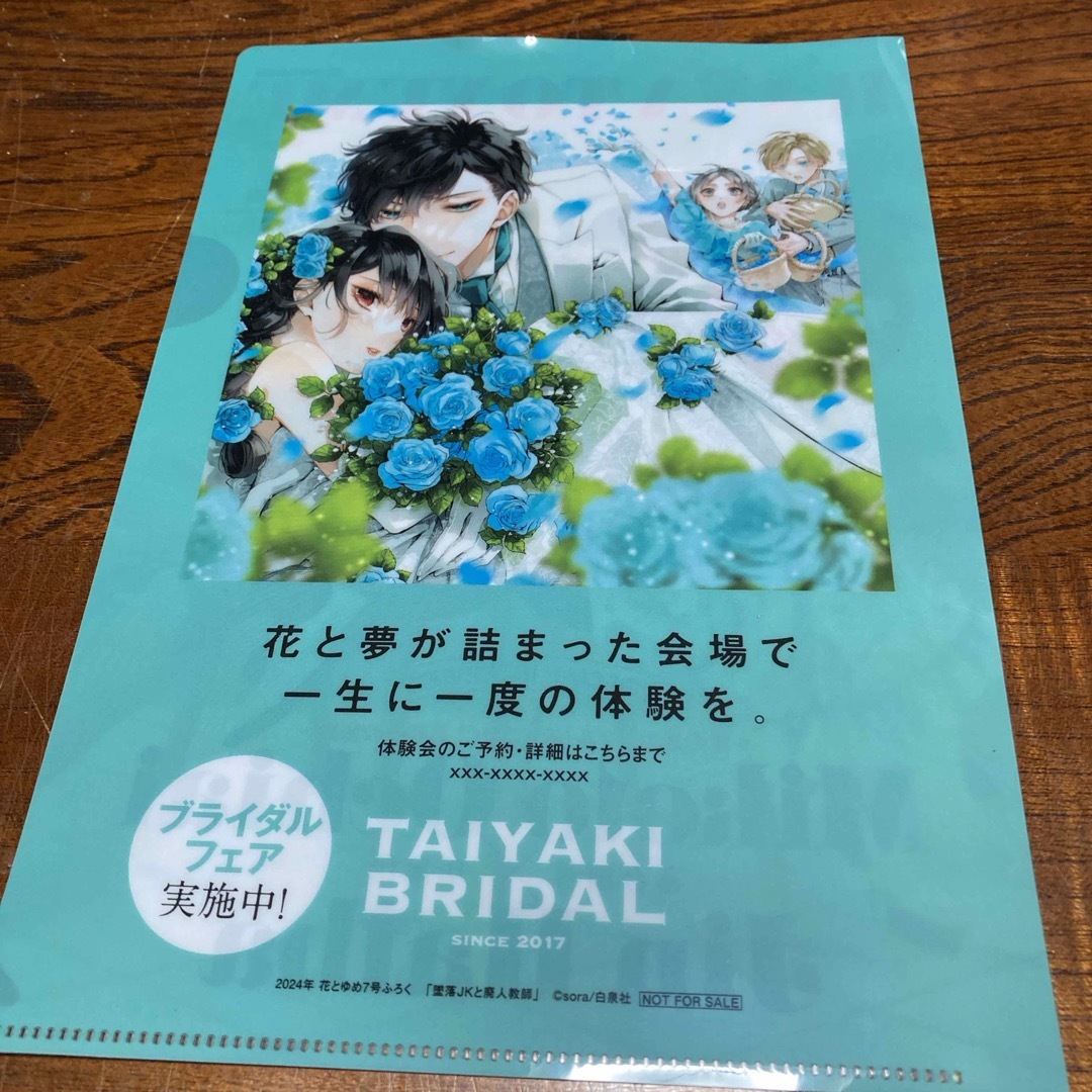 白泉社(ハクセンシャ)の花とゆめ　付録　soraさんのファッション誌風ツーショットクリアファイル エンタメ/ホビーの漫画(少女漫画)の商品写真