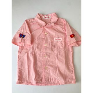 ミキハウス(mikihouse)のミキハウス　ヴィンテージ　レトロ　ピンク　シャツ　半袖　80(シャツ/カットソー)