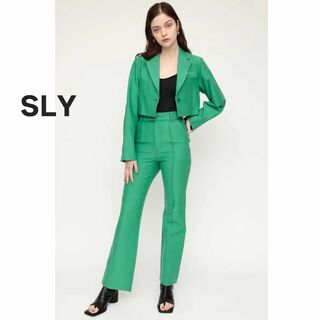 SLY - SLY　スライ　テーラード　ジャケット　グリーン　緑　ショート
