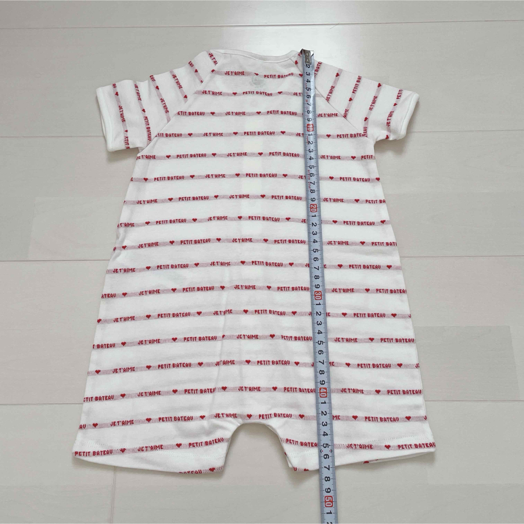 PETIT BATEAU(プチバトー)のプチバトー　プリントショートロンパース　18m  キッズ/ベビー/マタニティのベビー服(~85cm)(ロンパース)の商品写真