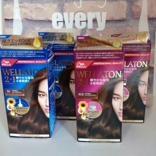 ウエラ(WELLA)のウエラトーン ツープラスワン ミルキー 6CB  やや明るいナチュラルブラウン(白髪染め)