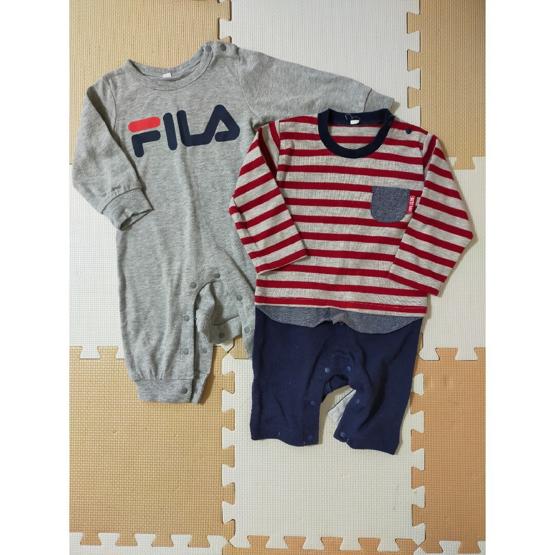 FILA(フィラ)の80サイズ　FILA 長袖ロンパース　セット キッズ/ベビー/マタニティのベビー服(~85cm)(ロンパース)の商品写真