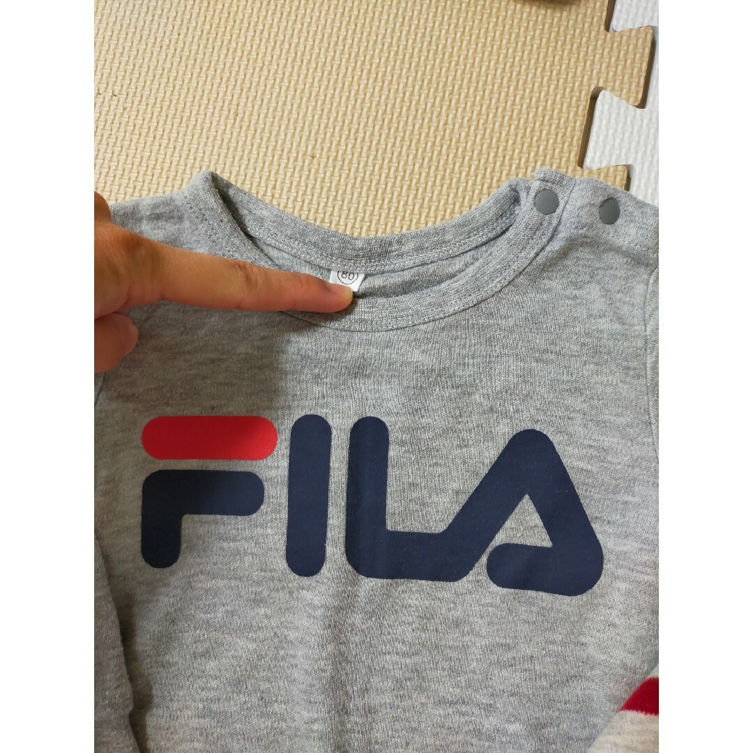 FILA(フィラ)の80サイズ　FILA 長袖ロンパース　セット キッズ/ベビー/マタニティのベビー服(~85cm)(ロンパース)の商品写真