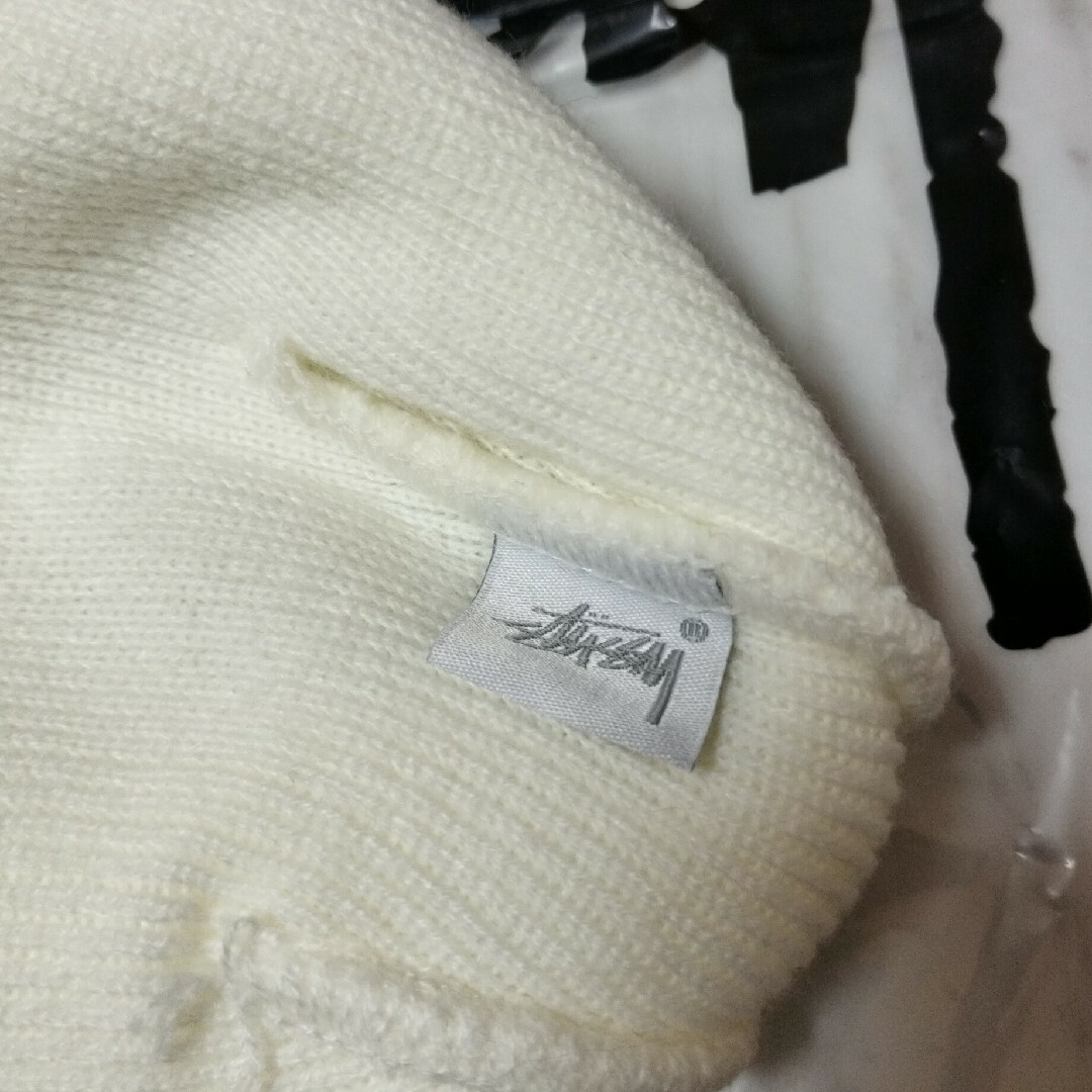 STUSSY(ステューシー)のda Stussy ステューシー ニット帽  スノーボード 白 ホワイト メンズの帽子(ニット帽/ビーニー)の商品写真