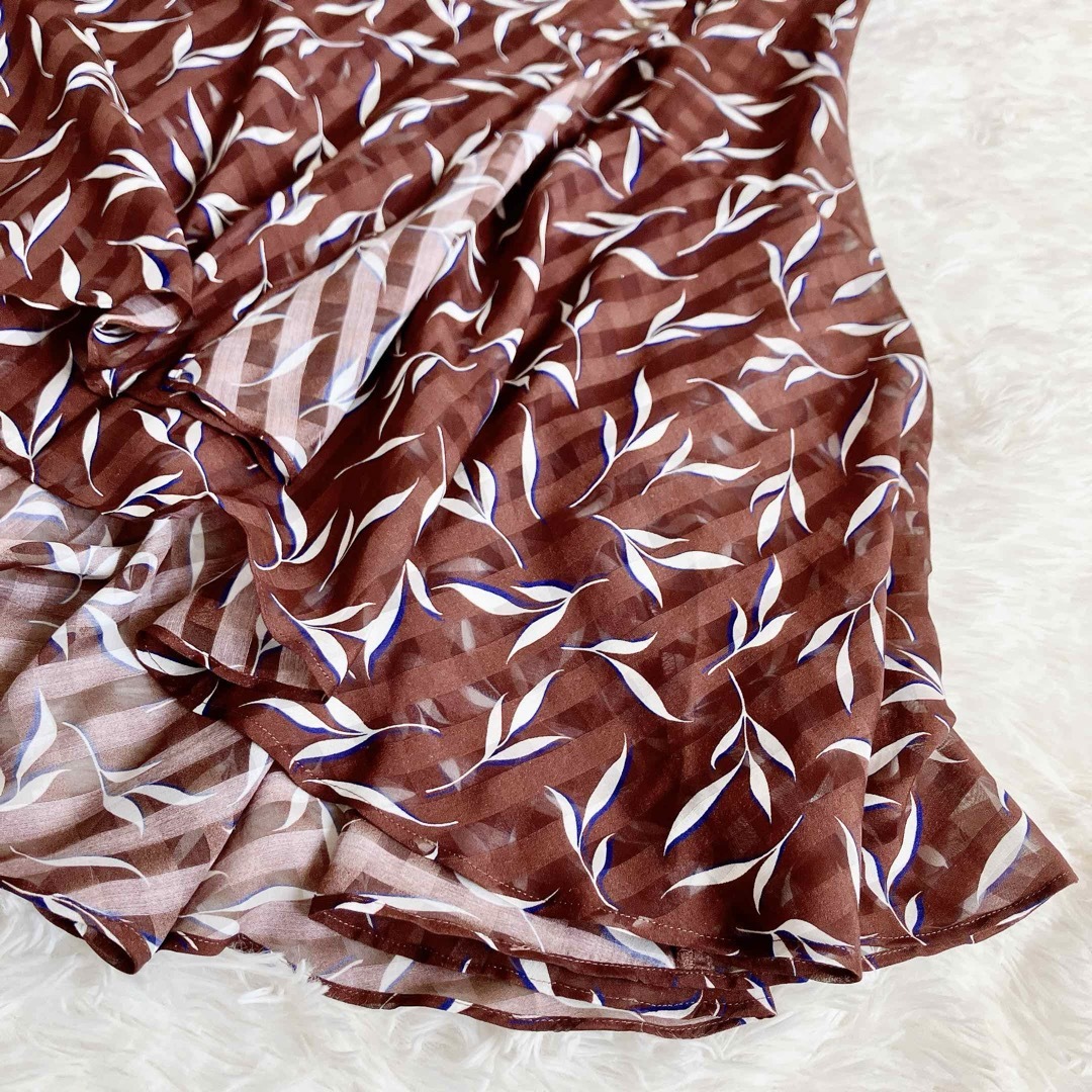 Noble(ノーブル)の極美品✨NOBLEノーブル　リーフプリントアシメロングスカート　マキシスカート レディースのスカート(ロングスカート)の商品写真