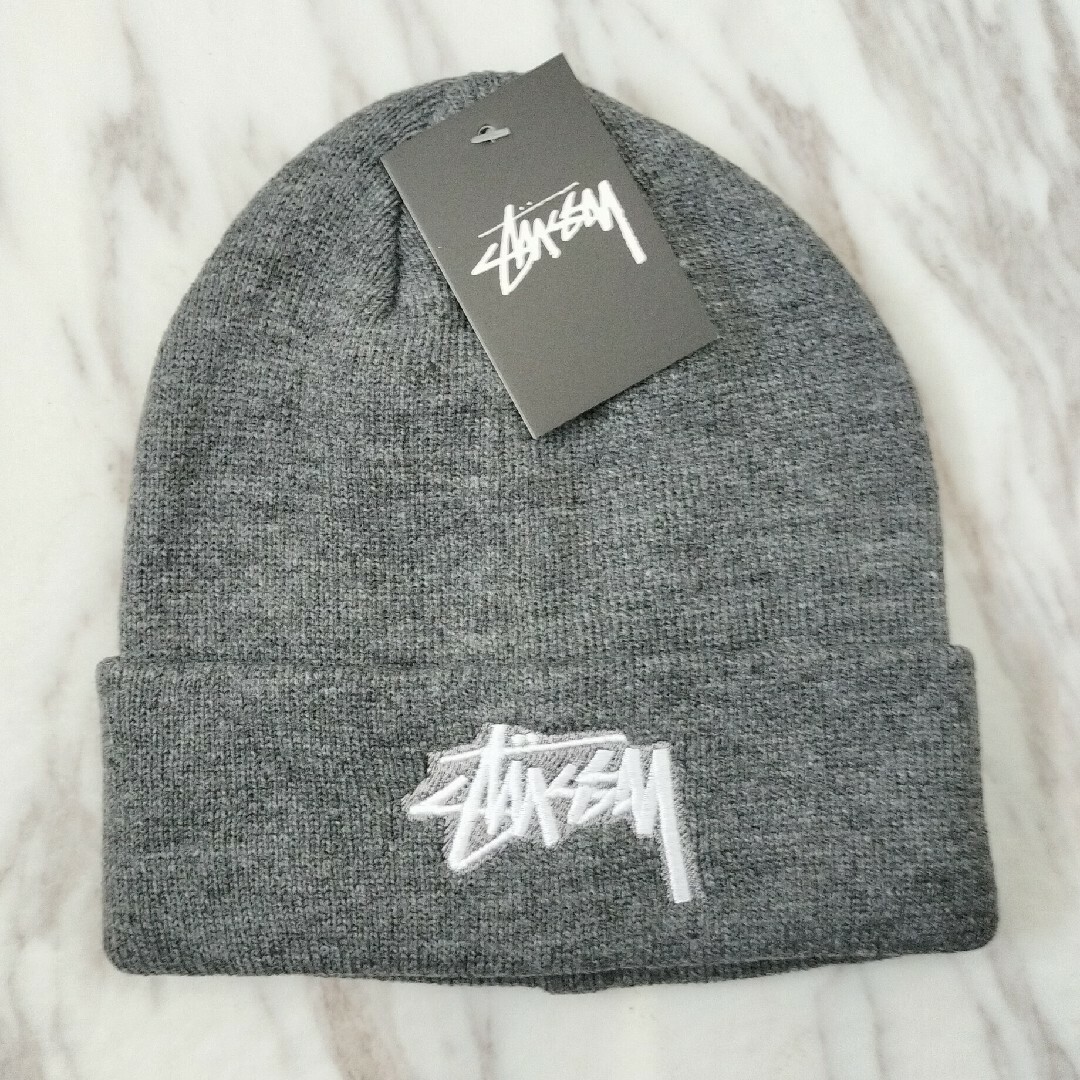 STUSSY(ステューシー)のpN Stussy ステューシー ニット帽 スノーボード 灰色　グレー メンズの帽子(ニット帽/ビーニー)の商品写真