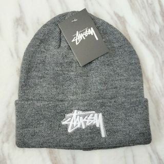 ステューシー(STUSSY)のpN Stussy ステューシー ニット帽 スノーボード 灰色　グレー(ニット帽/ビーニー)