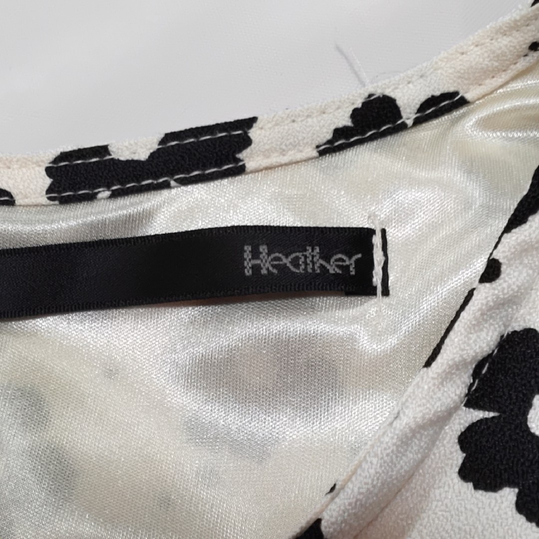 heather(ヘザー)の【Heather】ヘザー　ワンピース　150　160　キッズ　花柄　モノトーン キッズ/ベビー/マタニティのキッズ服女の子用(90cm~)(ワンピース)の商品写真