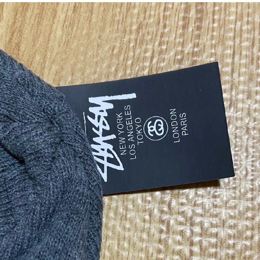 STUSSY(ステューシー)のDj Stussy ステューシー ニット帽 スノーボード 灰色　グレー メンズの帽子(ニット帽/ビーニー)の商品写真