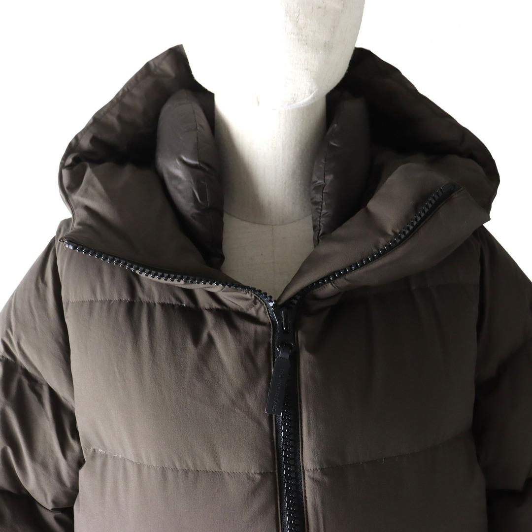 THE NORTH FACE(ザノースフェイス)の美品 THE NORTH FACE ザ・ノースフェイス NDW91864 ウインドストッパーダウンシェルコート ナイロン ダウンコート ダークブラウン L 正規品 レディース レディースのジャケット/アウター(ダウンコート)の商品写真